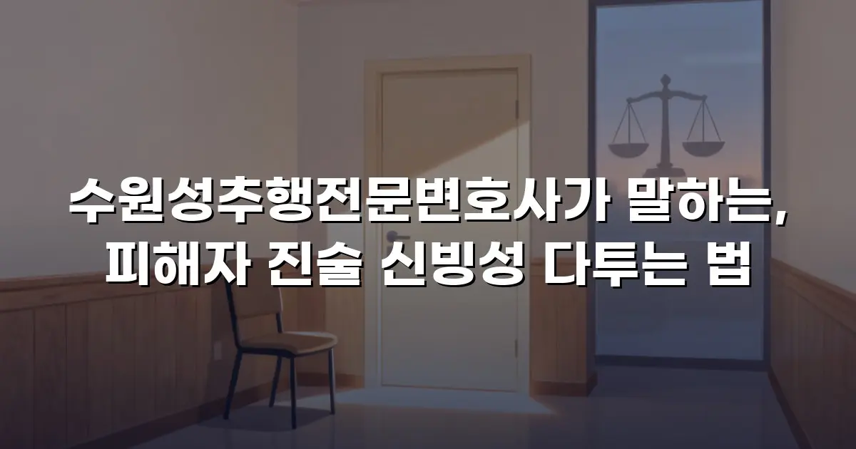 수원성추행전문변호사가 말하는, 피해자 진술 신빙성 다투는 법