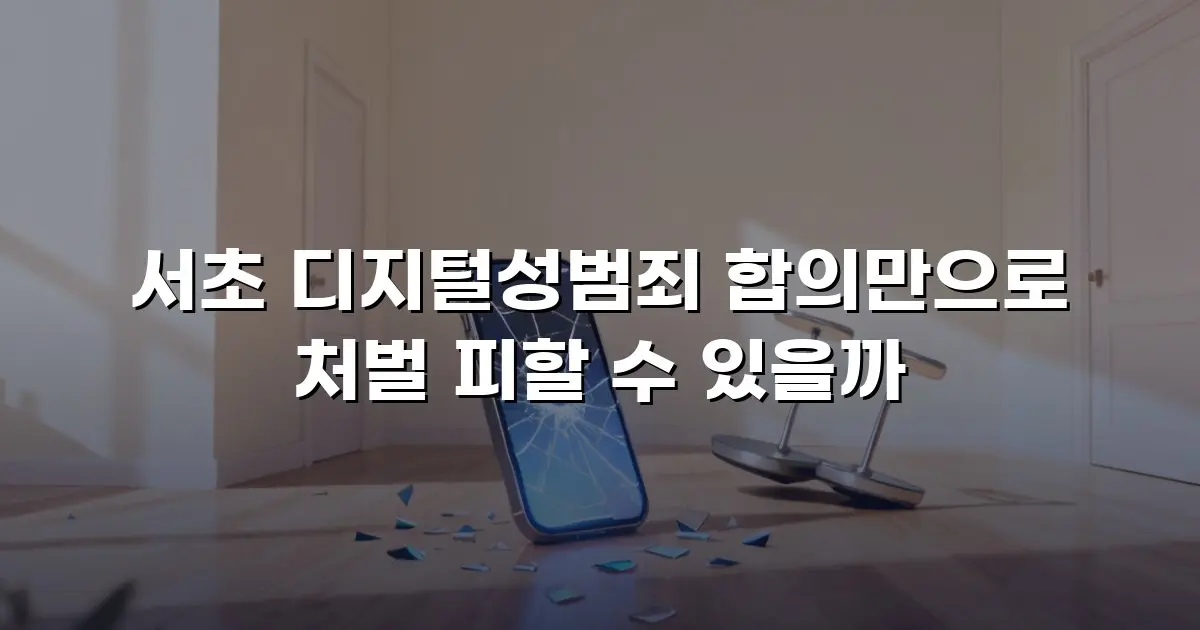서초 디지털성범죄 합의만으로 처벌 피할 수 있을까