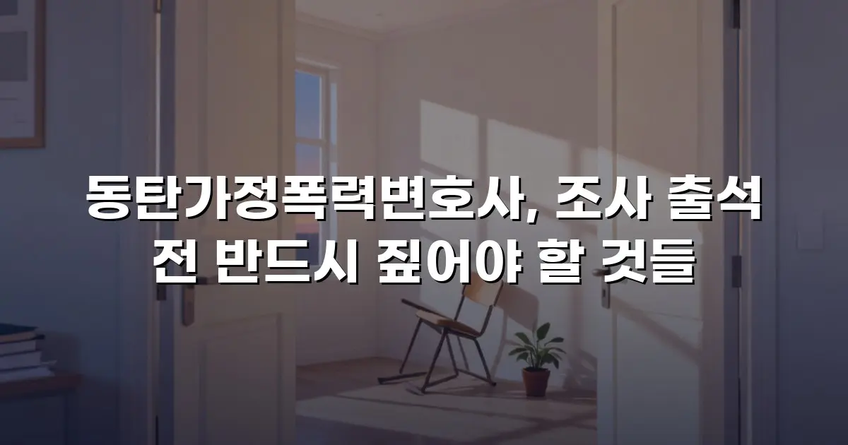 동탄가정폭력변호사, 조사 출석 전 반드시 짚어야 할 것들