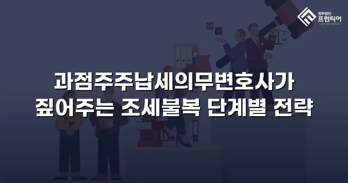 과점주주납세의무변호사가 짚어주는 조세불복 단계별 전략