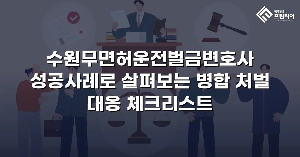 수원무면허운전벌금변호사 성공사례로 살펴보는 병합 처벌 대응 체크리스트