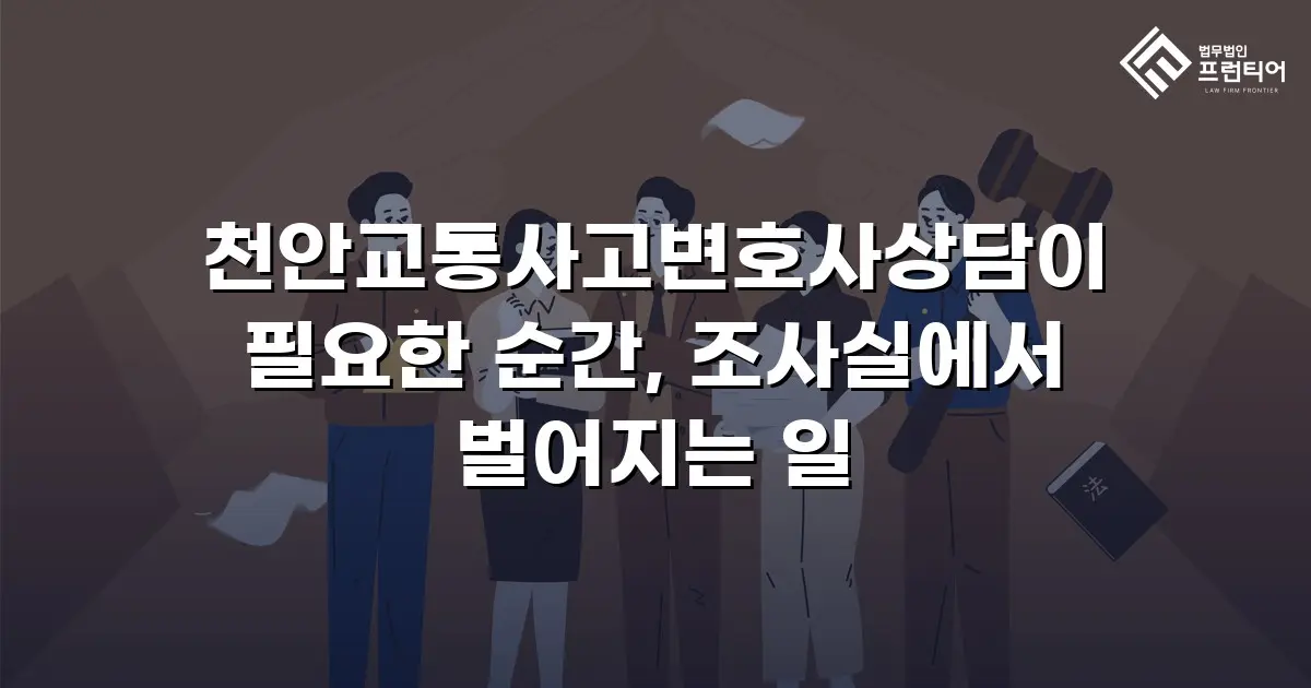 천안교통사고변호사상담이 필요한 순간, 조사실에서 벌어지는 일
