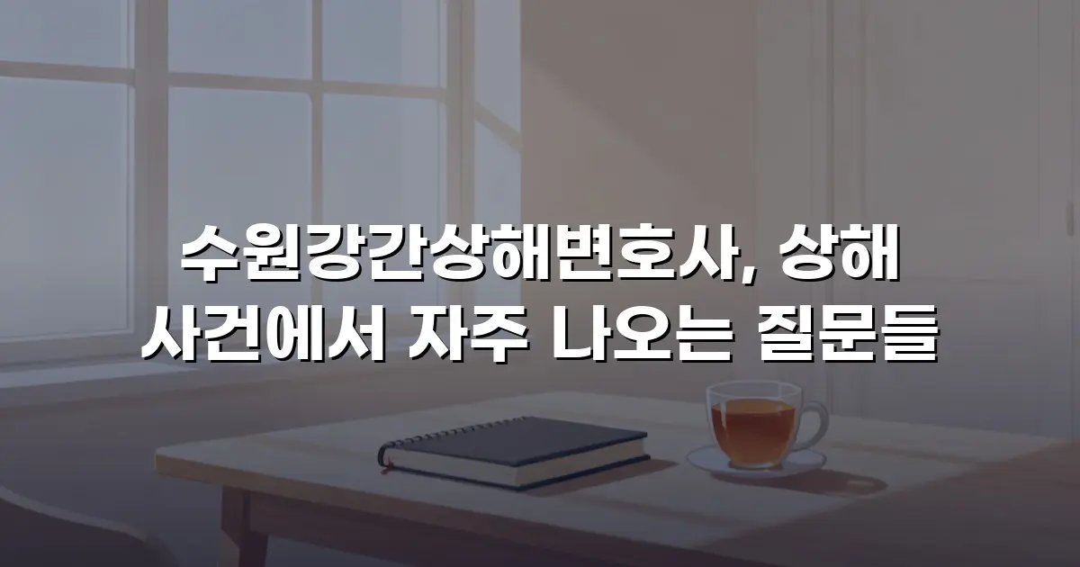 수원강간상해변호사, 상해 사건에서 자주 나오는 질문들
