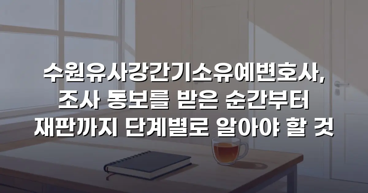수원유사강간기소유예변호사, 조사 통보를 받은 순간부터 재판까지 단계별로 알아야 할 것