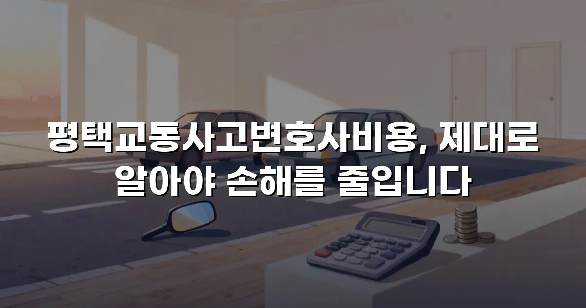 평택교통사고변호사비용, 제대로 알아야 손해를 줄입니다