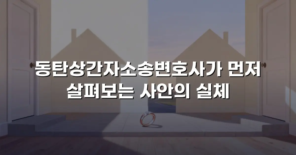 동탄상간자소송변호사가 먼저 살펴보는 사안의 실체