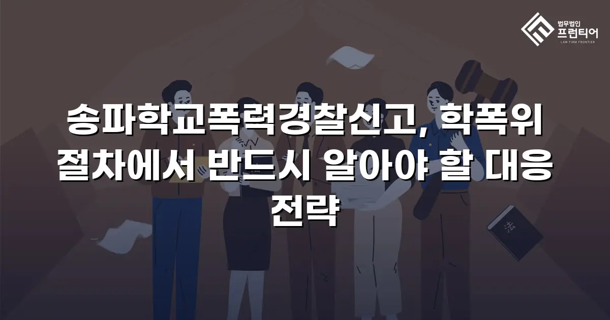 송파학교폭력경찰신고, 학폭위 절차에서 반드시 알아야 할 대응 전략