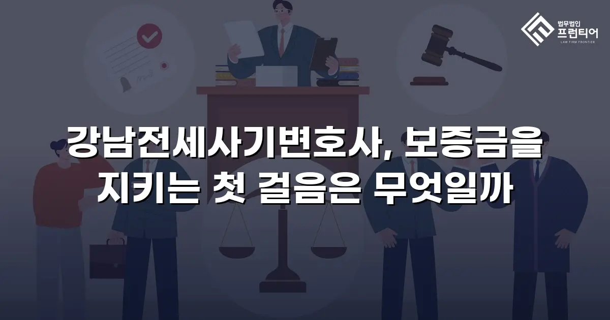 강남전세사기변호사, 보증금을 지키는 첫 걸음은 무엇일까