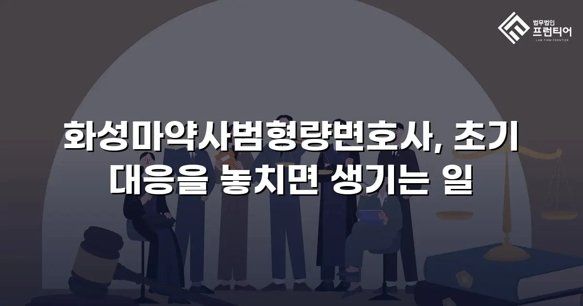 화성마약사범형량변호사, 초기 대응을 놓치면 생기는 일