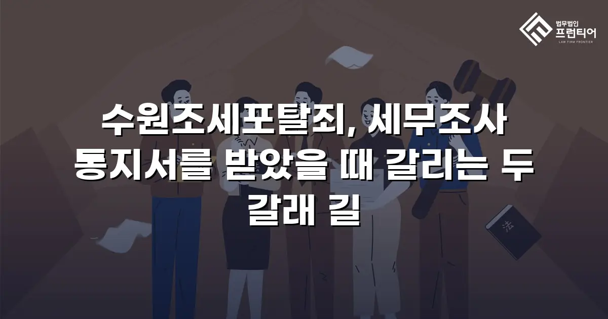 수원조세포탈죄, 세무조사 통지서를 받았을 때 갈리는 두 갈래 길