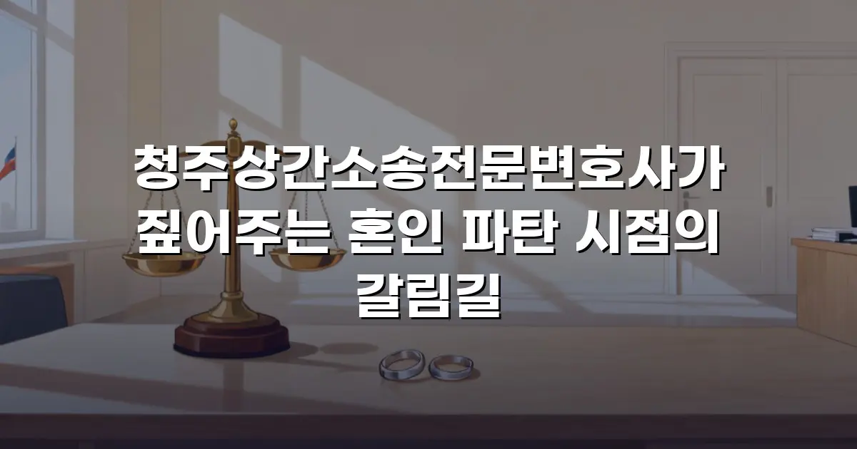 청주상간소송전문변호사가 짚어주는 혼인 파탄 시점의 갈림길
