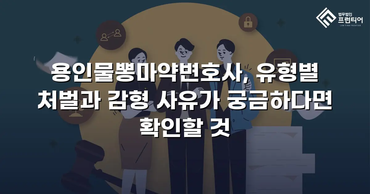 용인물뽕마약변호사, 유형별 처벌과 감형 사유가 궁금하다면 확인할 것