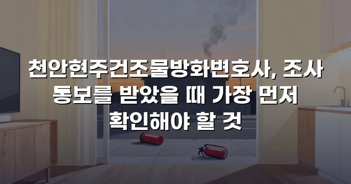 천안현주건조물방화변호사, 조사 통보를 받았을 때 가장 먼저 확인해야 할 것