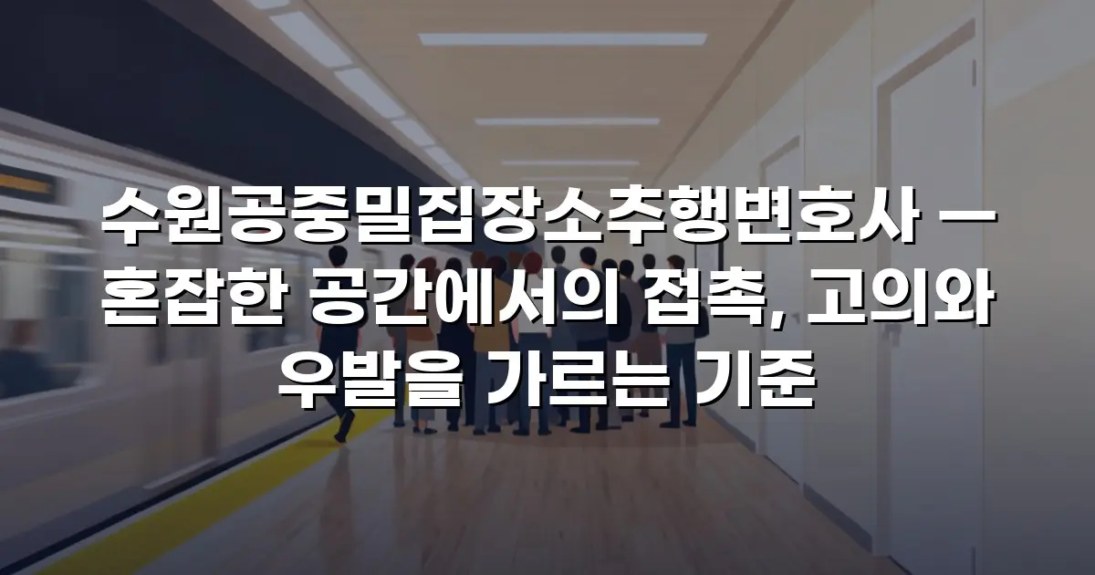 수원공중밀집장소추행변호사 — 혼잡한 공간에서의 접촉, 고의와 우발을 가르는 기준