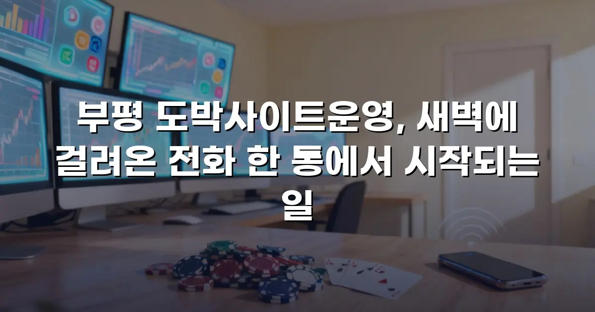 부평 도박사이트운영, 새벽에 걸려온 전화 한 통에서 시작되는 일