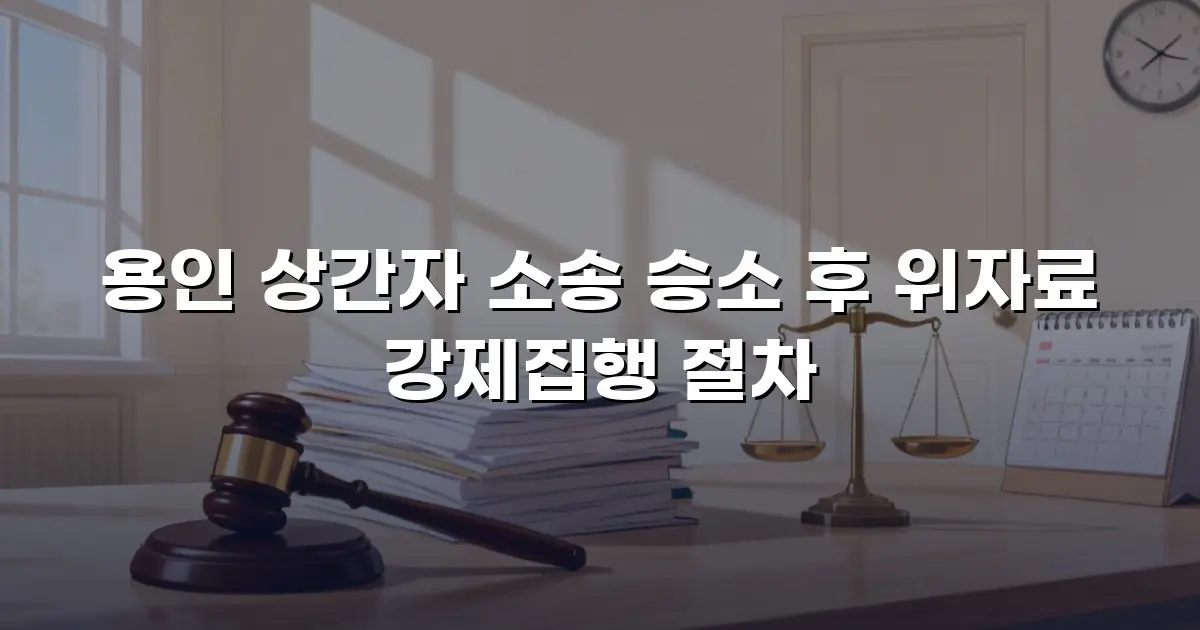 용인 상간자 소송 승소 후 위자료 강제집행 절차