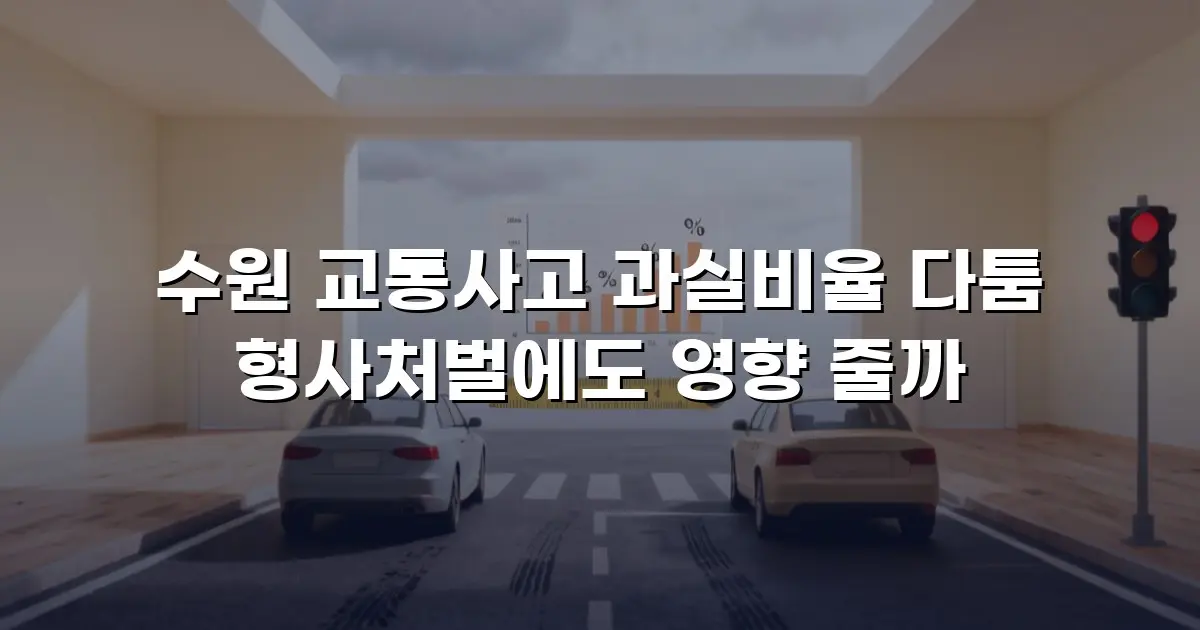 수원 교통사고 과실비율 다툼 형사처벌에도 영향 줄까