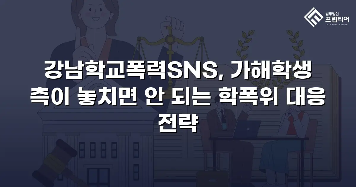 강남학교폭력SNS, 가해학생 측이 놓치면 안 되는 학폭위 대응 전략