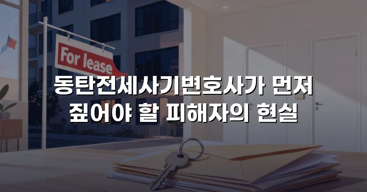 동탄전세사기변호사가 먼저 짚어야 할 피해자의 현실