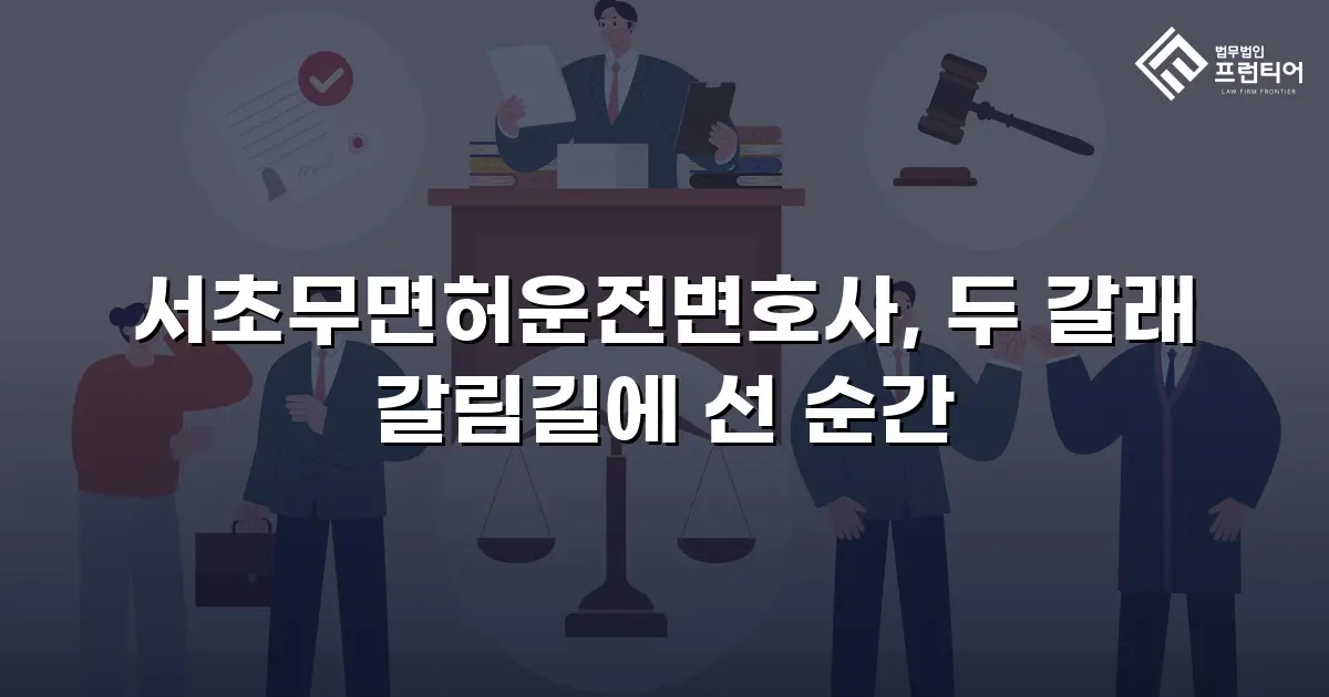 서초무면허운전변호사, 두 갈래 갈림길에 선 순간