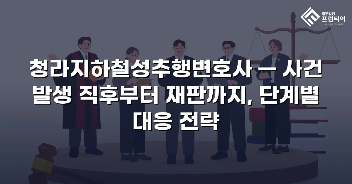 청라지하철성추행변호사 — 사건 발생 직후부터 재판까지, 단계별 대응 전략