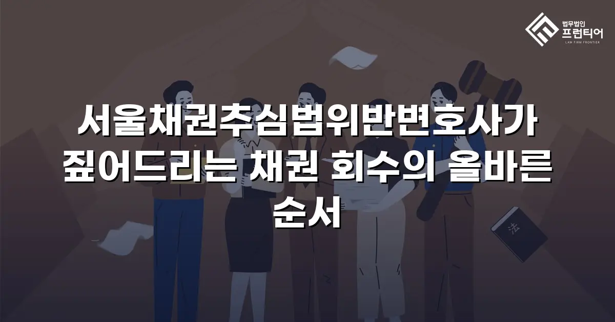 서울채권추심법위반변호사가 짚어드리는 채권 회수의 올바른 순서