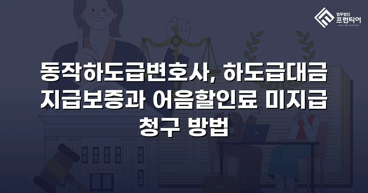 동작하도급변호사, 하도급대금 지급보증과 어음할인료 미지급 청구 방법