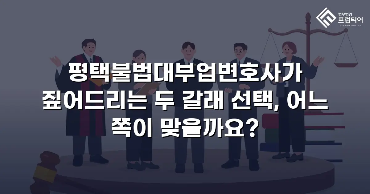 평택불법대부업변호사가 짚어드리는 두 갈래 선택, 어느 쪽이 맞을까요?