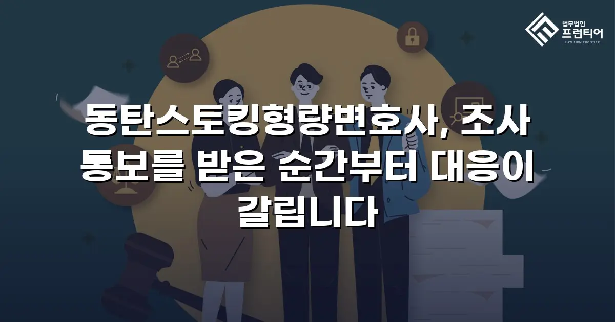 동탄스토킹형량변호사, 조사 통보를 받은 순간부터 대응이 갈립니다