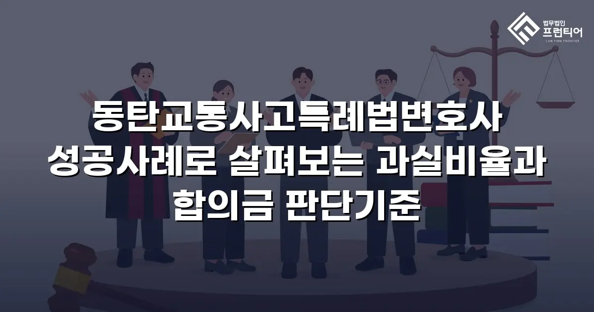 동탄교통사고특례법변호사 성공사례로 살펴보는 과실비율과 합의금 판단기준