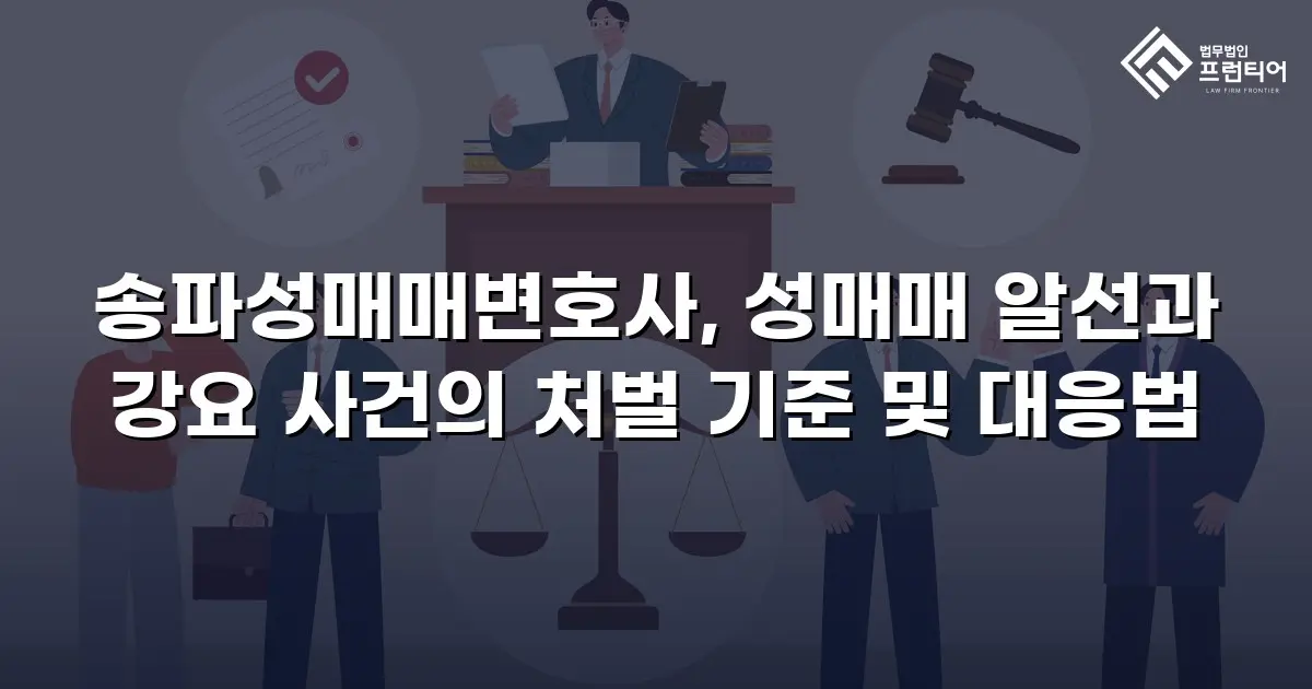 송파성매매변호사, 성매매 알선과 강요 사건의 처벌 기준 및 대응법