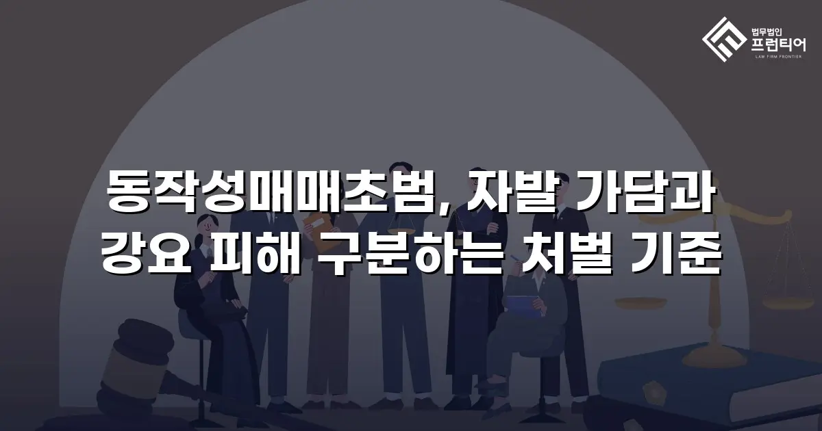 동작성매매초범, 자발 가담과 강요 피해 구분하는 처벌 기준