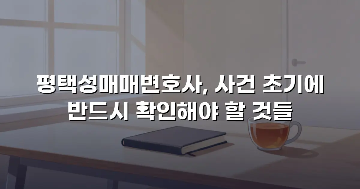 평택성매매변호사, 사건 초기에 반드시 확인해야 할 것들
