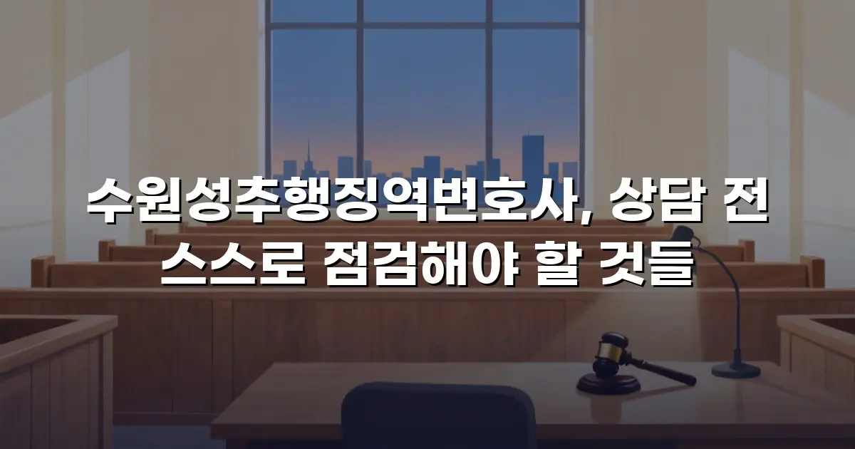 수원성추행징역변호사, 상담 전 스스로 점검해야 할 것들