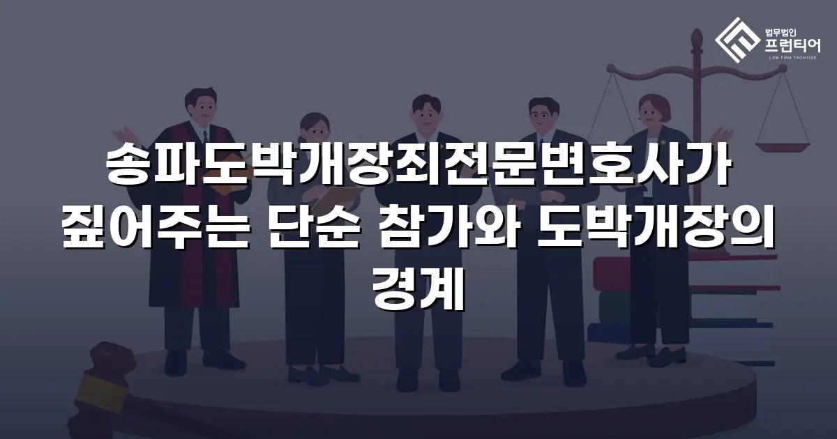 송파도박개장죄전문변호사가 짚어주는 단순 참가와 도박개장의 경계