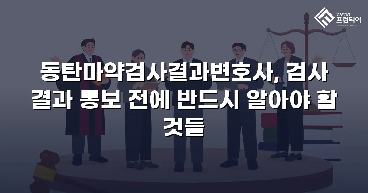 동탄마약검사결과변호사, 검사 결과 통보 전에 반드시 알아야 할 것들