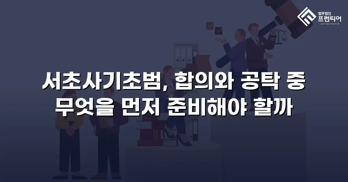 서초사기초범, 합의와 공탁 중 무엇을 먼저 준비해야 할까