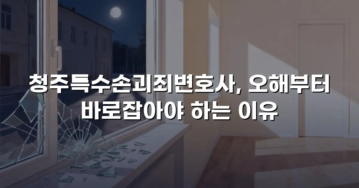 청주특수손괴죄변호사, 오해부터 바로잡아야 하는 이유