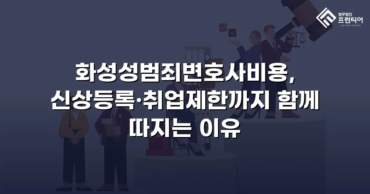 화성성범죄변호사비용, 신상등록·취업제한까지 함께 따지는 이유