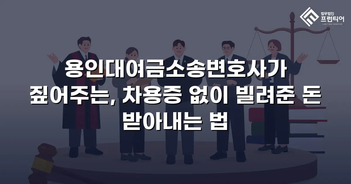 용인대여금소송변호사가 짚어주는, 차용증 없이 빌려준 돈 받아내는 법