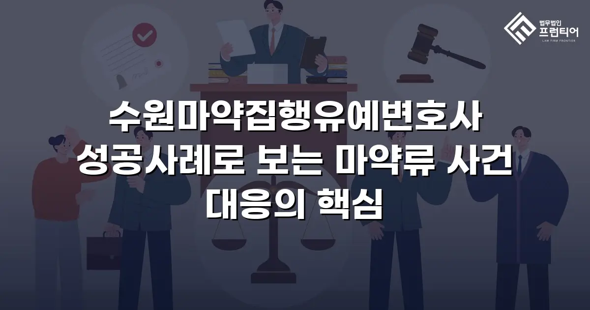 수원마약집행유예변호사 성공사례로 보는 마약류 사건 대응의 핵심