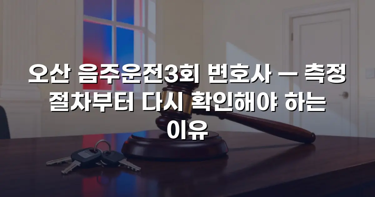 오산 음주운전3회 변호사 — 측정 절차부터 다시 확인해야 하는 이유