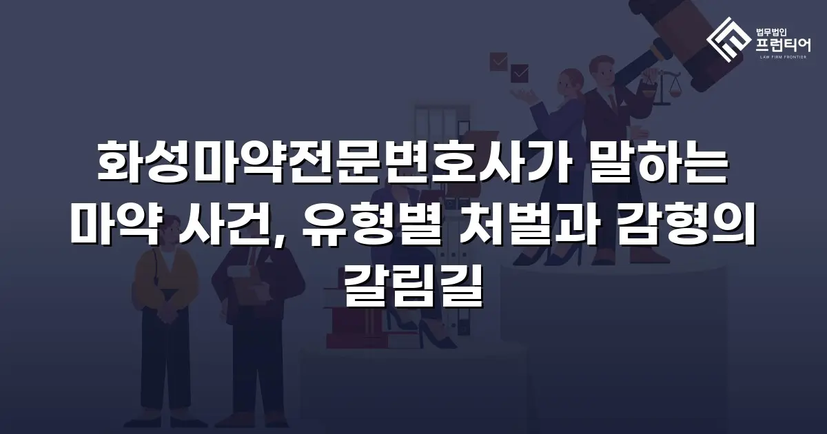 화성마약전문변호사가 말하는 마약 사건, 유형별 처벌과 감형의 갈림길