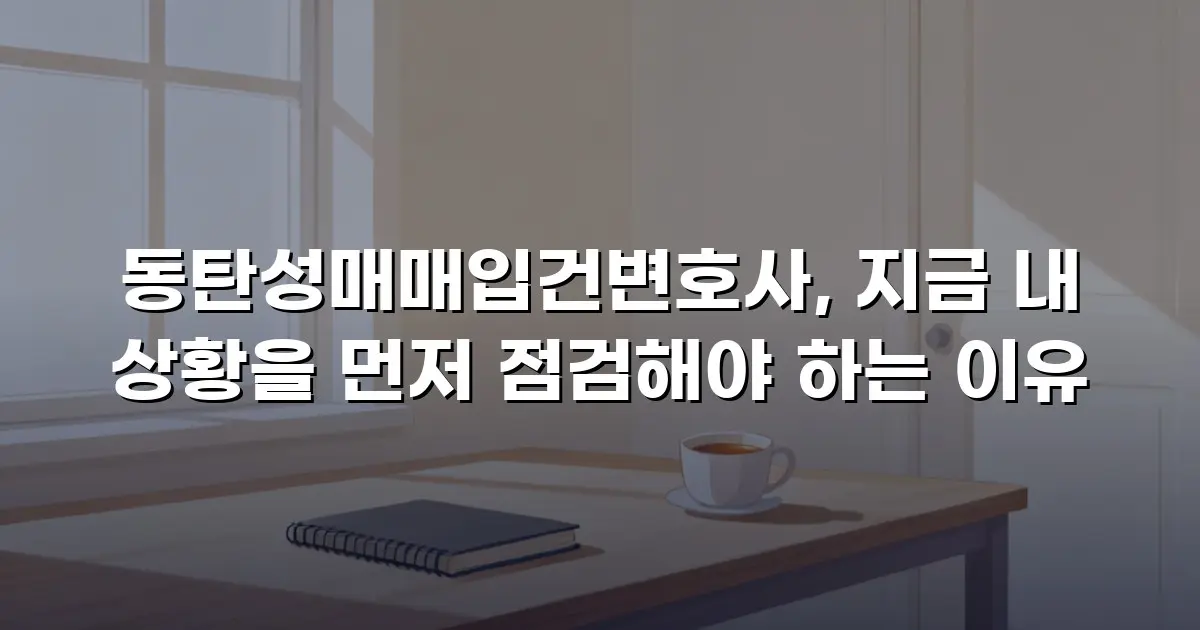 동탄성매매입건변호사, 지금 내 상황을 먼저 점검해야 하는 이유