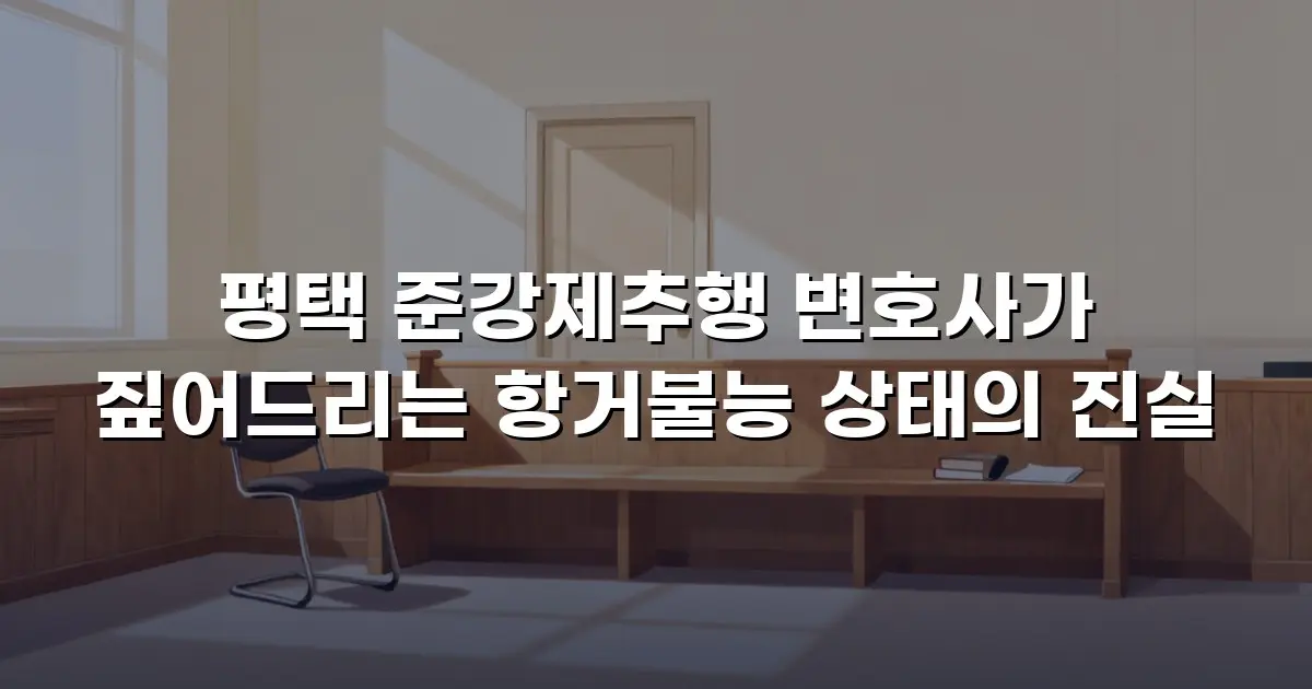 평택 준강제추행 변호사가 짚어드리는 항거불능 상태의 진실