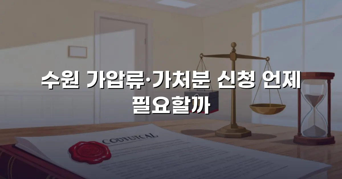 수원 가압류·가처분 신청 언제 필요할까