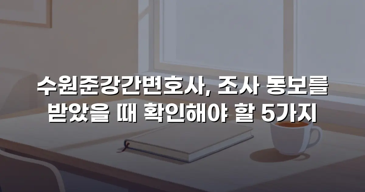 수원준강간변호사, 조사 통보를 받았을 때 확인해야 할 5가지