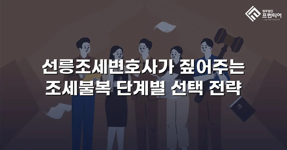 선릉조세변호사가 짚어주는 조세불복 단계별 선택 전략
