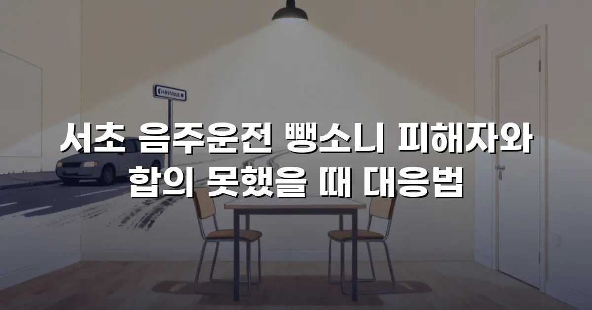 서초 음주운전 뺑소니 피해자와 합의 못했을 때 대응법