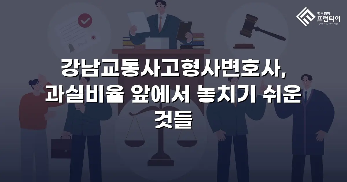 강남교통사고형사변호사, 과실비율 앞에서 놓치기 쉬운 것들